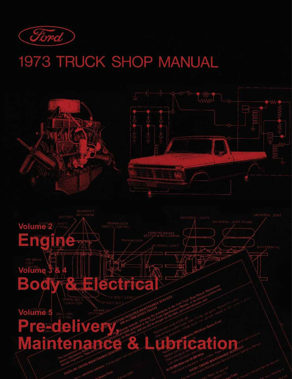 Service Manual for 1973 Ford Truck (5 Vol) DPRF9973TSM