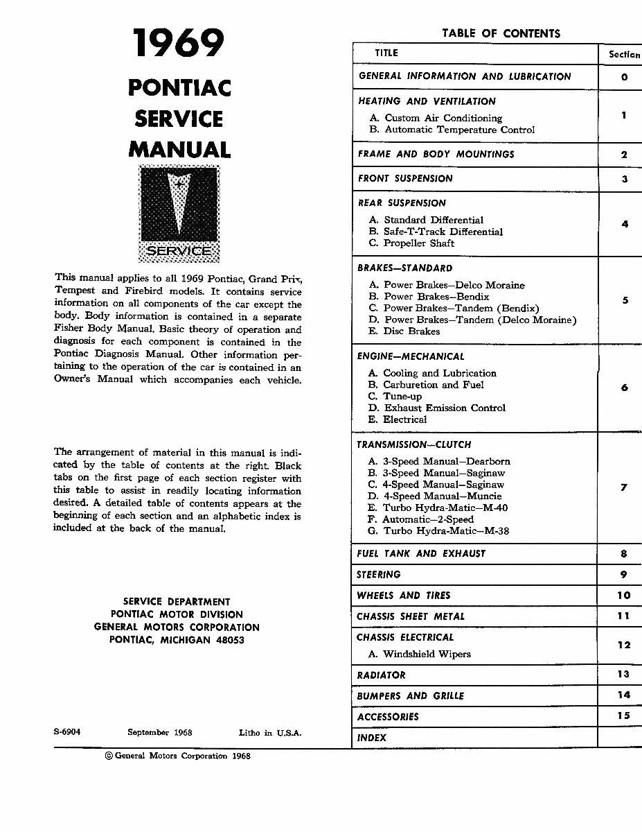 1969 CHEVELLE SERVICE MANUAL PDF visual data 2
