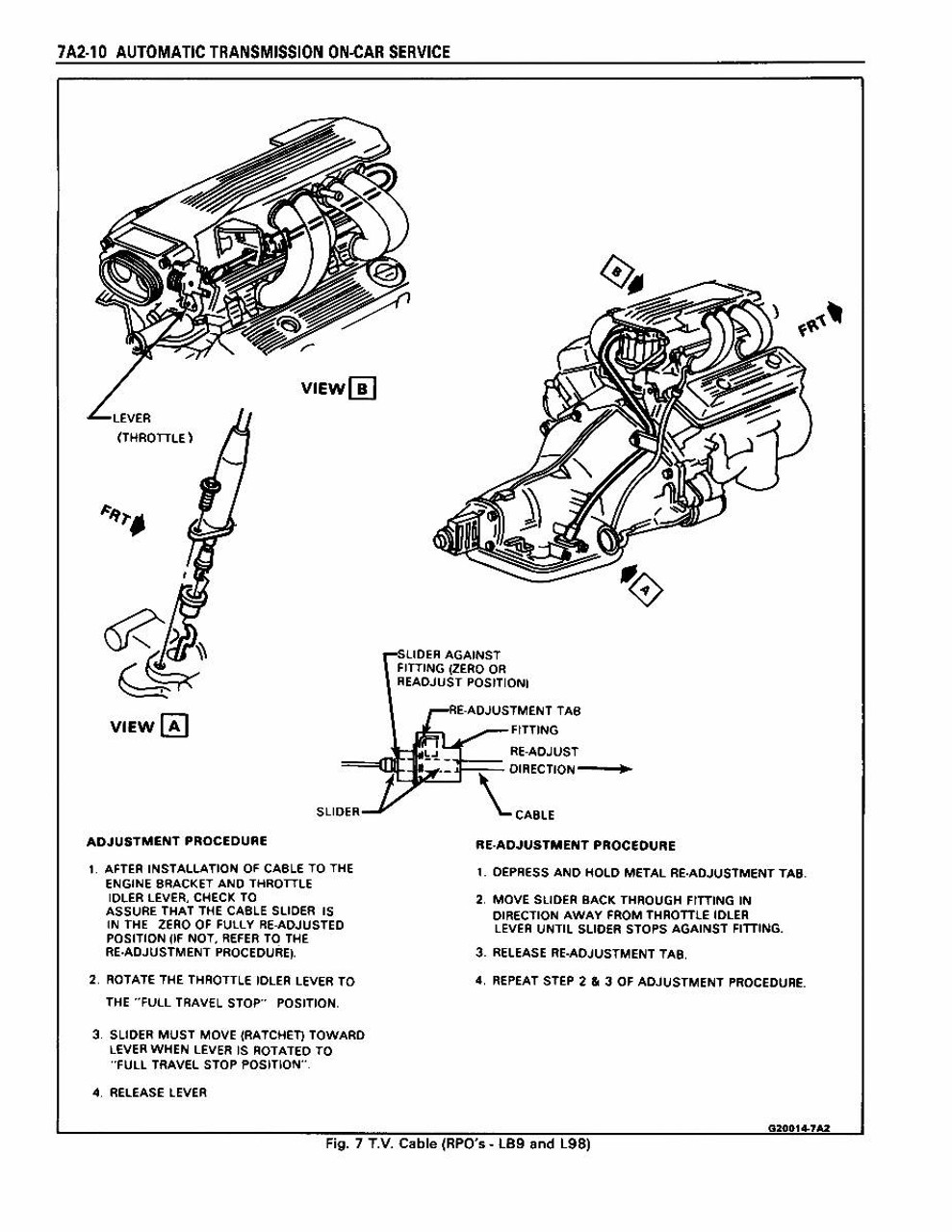 Service Manual for 1987 Chevy Camaro DPRGM25587CASM