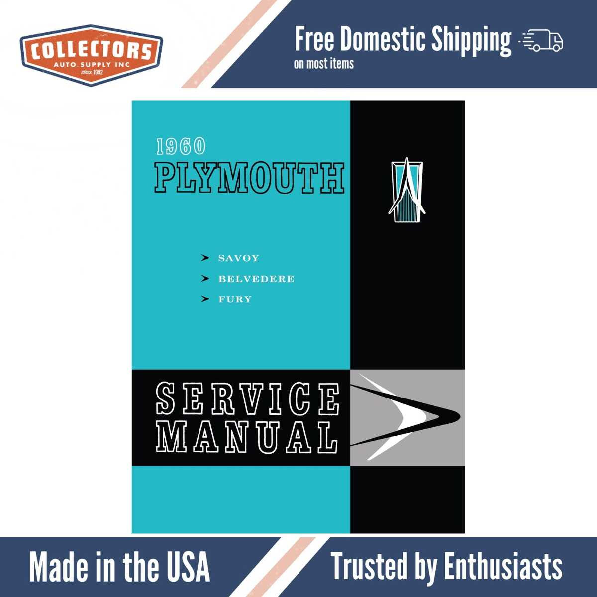 Service Manual for 1960 Plymouth Savoy, Fury, Belvedere DPRC-75-60PSM