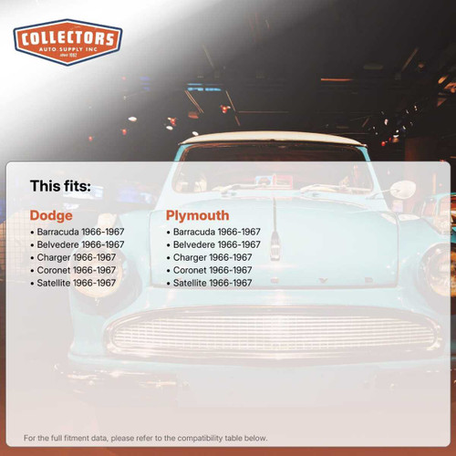 Windshield Molding Clip for Plymouth Dodge Vehicles 1966-1967 2Dr Hardtop