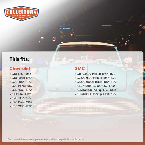 Door Rubber Weatherstrip Seal LH for 1967-1972 Chevrolet Models w molded corner