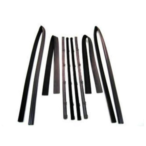1968-1971 Dodge Pickup Window Sweeps Channel Kit LH, RH - 8 Pieces - US Made - Smooth Window Movement & Noise Reduction
