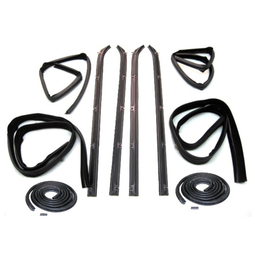 Window Sweeps Channel Door Seal Kit for 1980-1993 Dodge & Plymouth Vehicles, LH & RH, 10 Pieces, US-Made EPDM Rubber