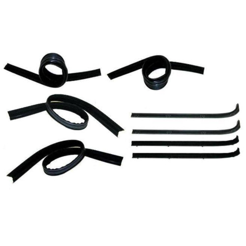 Window Sweeps Channel Kit for 1980-1997 Dodge B100, B200, B300, B150, B250, B350 - 8 Piece Set - US Made Quality Reproduction