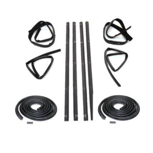 Window Sweeps Channel Door Seal Kit for 1972-1979 Dodge Vehicles LH, RH - High-Quality Rubber Seals - Made in the USA