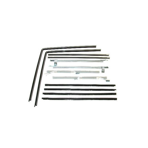 Window Sweeps Channel Kit for 1966-1977 Ford Bronco LH, RH - Smooth window movement, noise reduction, OEM fitment.
