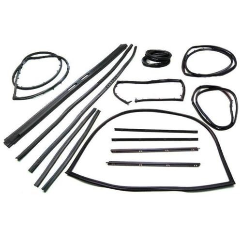 Window Sweeps Channel Door Seal Kit for 1976-1986 Jeep CJ7, CJ5, Scrambler - Front, Rear, Left, Right - 15 Pieces - US Made