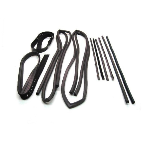 1967-1972 Chevrolet C10 C20 C30 Window Sweeps Channel Door Seal Kit - 10 Piece Set - USA Made from High-Density EPDM Rubber