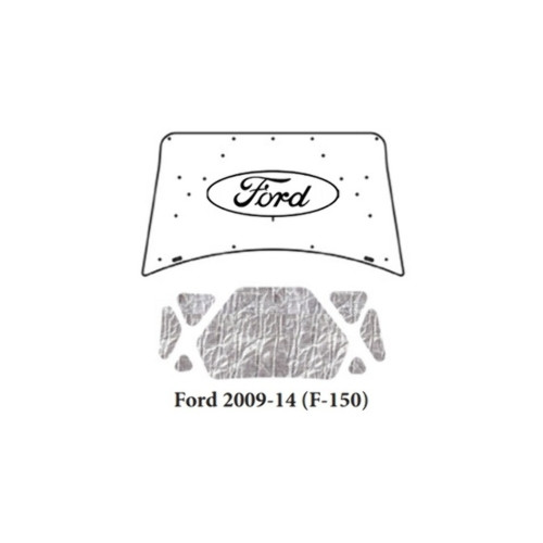 Hood Insulation Pad Heat Shield for Ford F-150 - Reduce Engine Noise & Heat, Premium ABS Material, Easy Installation.