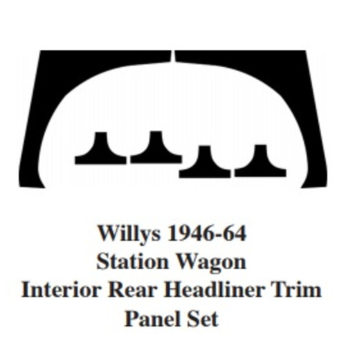 Headliner Trim Panels for Vintage Willys - 6 Pieces, ABS Plastic, OEM Fit, Various Colors - Restores Interior Splendor