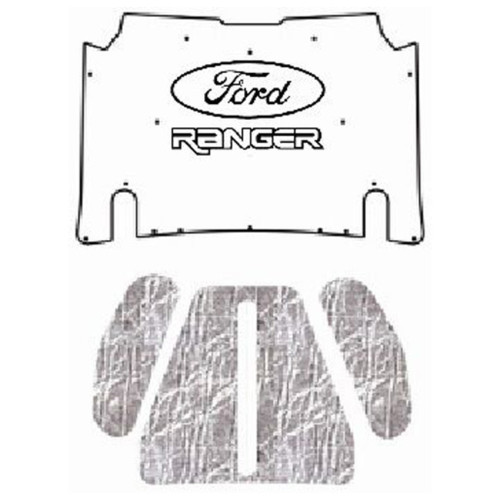 Premium Hood Insulation Pad Heat Shield for Ford Ranger 89-92, AcoustiShield & ABS Materials, US-Made, Easy Install Kit