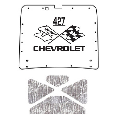 Premium Hood Insulation Pad Heat Shield for 1963-1964 Chevrolet, Ultimate Sound & Heat Insulation, ABS Material, Easy Install
