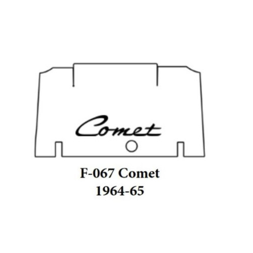 Trunk Floor Mat Cover & Insulation for Classic Mercury Comet, Rear F-067, Noise & Heat Shield, OEM Fit, Made in USA.