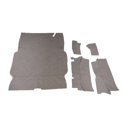 Trunk Floor Mat Cover for 1963 Buick LeSabre Wildcat Gray Tweed Material, 5pcs Set, US-Made OEM Quality.