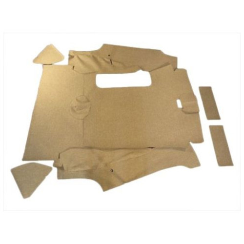 Trunk Floor Mat Cover for 1956 Cadillac Series 62 Sedan, Brown Carpet Material, 9pc Kit, US-made OEM replica.