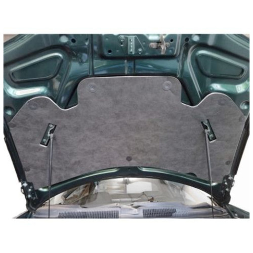 Hood Insulation Pad 1/2" Fiberglass for 1993-1997 Chevrolet Camaro Gray/Black