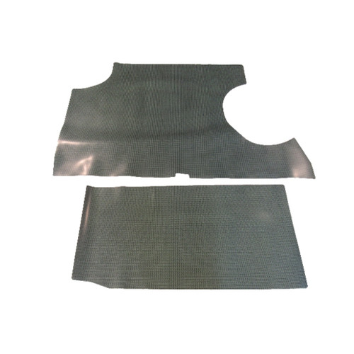 Trunk Floor Mat Cover Aqua Rubber for 1966-1967 Oldsmobile Cutlass Hardtop - US Made OEM Design for Front, Second, Third Row.