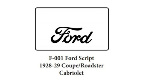 Trunk Floor Mat Cover & Insulation for 28-29 Ford Coupe, Rear With F-001 Script