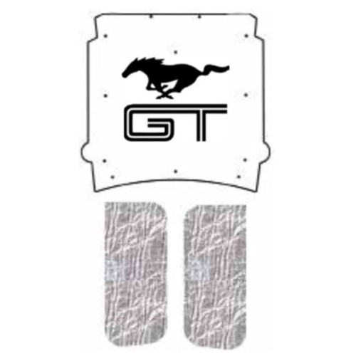 Premium Hood Insulation Pad Heat Shield for Ford Mustang 1994-98, AcoustiShield & ABS Materials, Sound & Heat Insulation