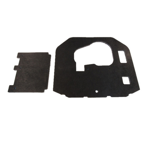 Hood Insulation Pad Heat Shield for Ford Mustang, Gray Fiberglass Front 2 Pieces, Reduce Engine Noise and Heat.