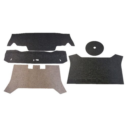 Trunk Floor Mat Cover for 1963 Oldsmobile Cutlass F-85 Convertible, White Felt Material, Rear Area, 4-Piece Kit, US-Made.