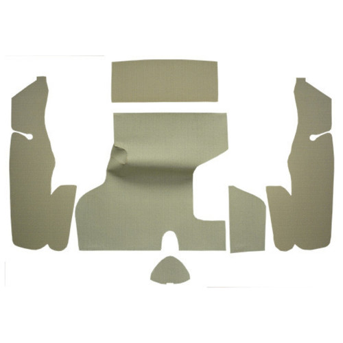 Trunk Mat for 1955-1956 Mercury Monterey Hardtop, Sedan Burtex with Boards 6Pc, interior carpet for classic car trunk.