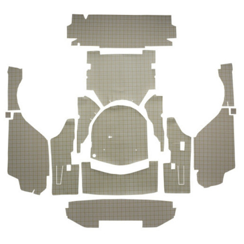 Trunk Mat for 1957 Ford Skyliner Retractable Hardtop, Die Cut Style, 15Pc Kit, US-Made Automotive-Grade Carpet