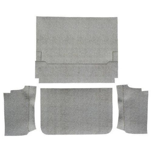 Trunk Mat for Classic Ford Galaxie, Die Cut Burtex, Complete 4Pc Kit, Precision-fit, US-made Pattern Style, Enhance Interior.