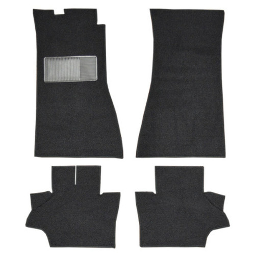 Carpet Flooring for Vintage Nissan 260Z - Black Loop Design, Made in the USA, Easy Installation & Long-Lasting Quality.