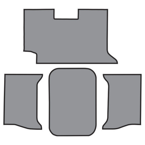 Trunk mat for 1962-1964 Chevrolet Impala Convertible 2DR, Die Cut Vinyl, 4Pc, US-made, OEM quality replication.