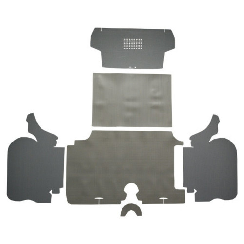 Trunk Mat for 1959 Chevrolet Impala, Vinyl Kit with Boards, 6Pc, Die Cut Style, OEM Quality, Complete Vehicle Coverage