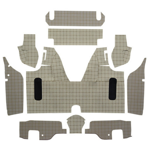 Trunk mat for classic Ford Thunderbird Convertible, Die Cut Fleece, 10Pc set, US-made, replicates OEM quality.