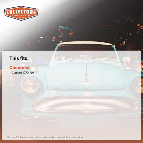 Hood Insulation Pad Flat Fiberglass 1Pc for 1970-81 Chevrolet Camaro w/ Clips