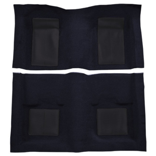 Carpet for 1969 Ford Mustang Fastback Interior, Dark Blue Inserts, Molded Style -  Automotive-Grade Nylon Flooring Kit.