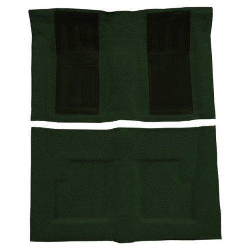 Interior Carpet for Ford Torino GT 2DR Convertible Auto, Molded Style, US-made, Complete Kit with Dark Green Inserts