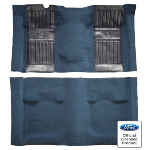 Carpet for 71-73 Mustang Mach I w/2 Dark Blue Running Pony Insert Fastback