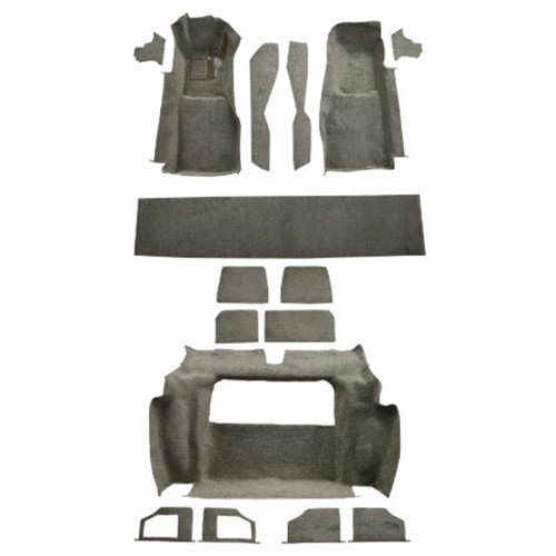 Carpet for Chevrolet Corvette 1981-1982, Molded Style, US-Made Automotive-Grade Material, Complete Kit with Trimmed Edges.