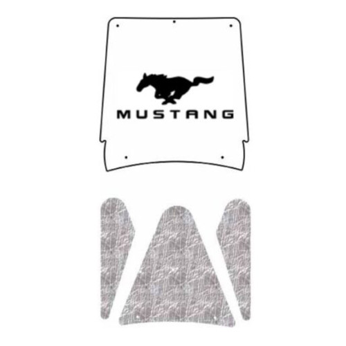 Premium Hood Insulation Pad Heat Shield for Ford Mustang Coupe - Reduce Engine Noise & Heat, Easy Installation Kit.
