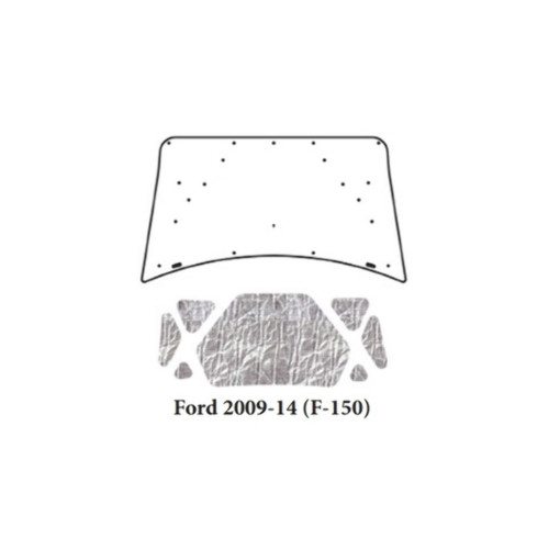 Premium Hood Insulation Pad Heat Shield for Ford F-150 Trucks - Ultimate Sound and Heat Insulation, Easy Installation