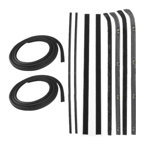 Door Seal Window Sweeps Channel Kit for 1960-1963 GMC, Chevrolet Vehicles - Left & Right Front Doors - Made in USA