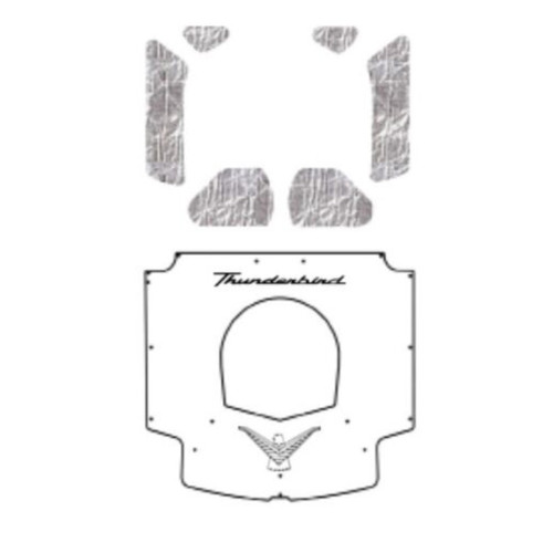 Hood Insulation Pad Heat Shield for Vintage Ford Thunderbird, Front F-081 - Premium ABS & AcoustiShield insulation.