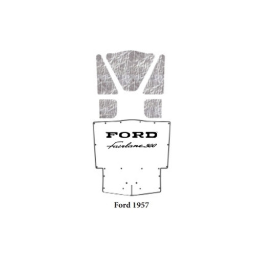 Premium Hood Insulation Pad Heat Shield | 1957 Ford - Ultimate Sound & Heat Insulation, ABS Material, Easy Installation