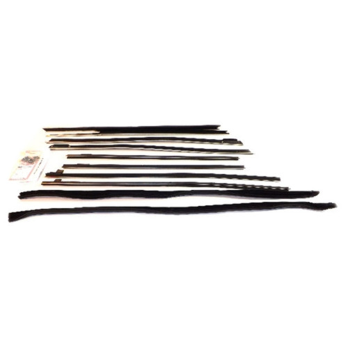 Window Sweeps Weatherstrip for 1967 Chevry Impala Hardtop 4-DR Black Front Rear