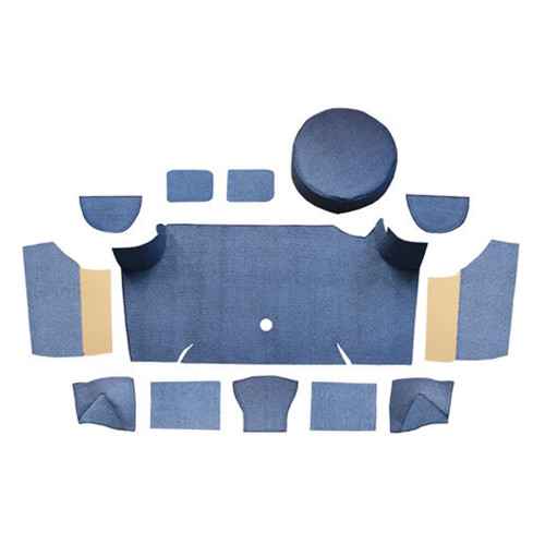 Trunk Mat for 1967-1968 Fastback Ford Mustang, Automotive-Grade Die Cut Carpet Kit, US-Made, Complete Set