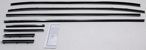 Window Sweeps Felt Kit Belt Line Weatherstrip for 1970 Plymouth Barracuda Convertible - Authentic, Complete Set of 8 Pieces