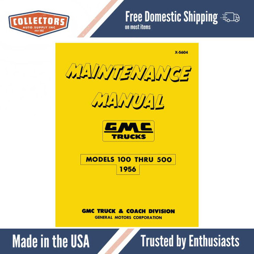 Service Manual for 1956 GMC Truck