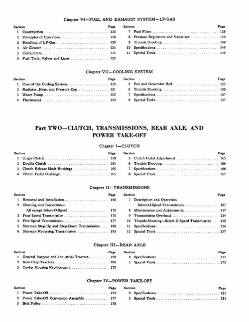 Service Manual for 1955-1960 Ford Tractor