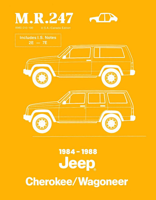 1984 - 1988 Jeep Cherokee / Wagoneer Bodywork Shop Manual - M.R. 247