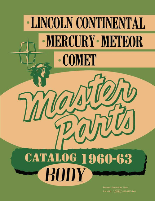 Parts Catalog for 1960-1963 Lincoln, Mercury